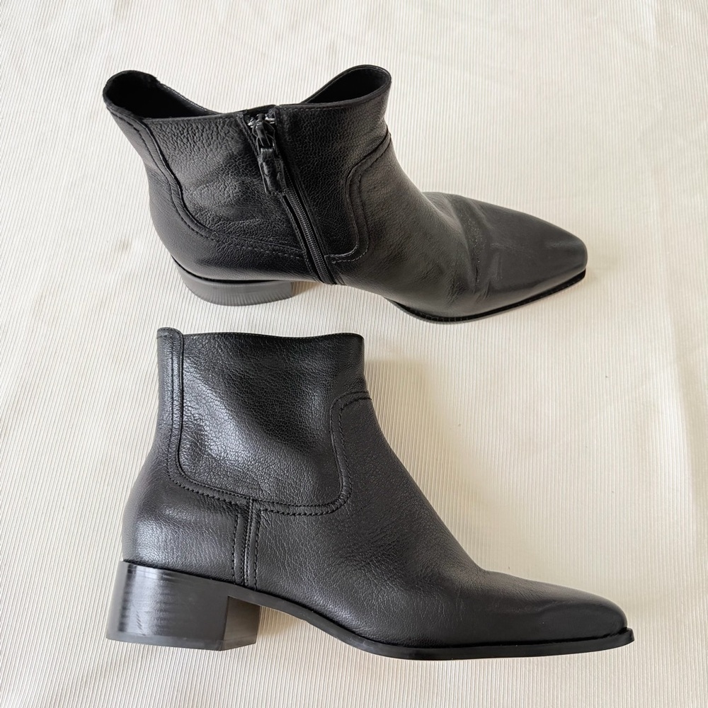 NEW Cole Haan Womens Ankle Boots Classic Black Leather Casual Comfort Size 11